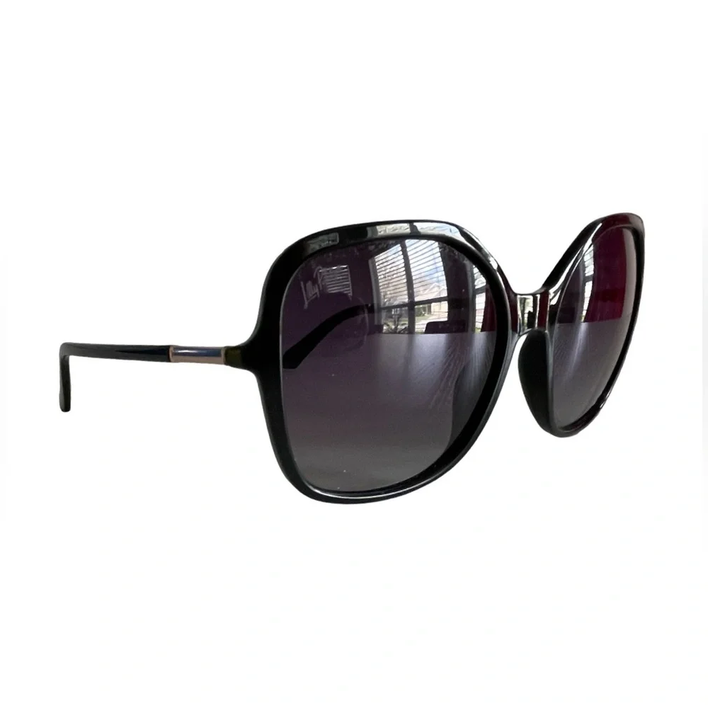 Lilly Pulitzer Norah Polarized Oversized Square Sunglasses Onyx Black